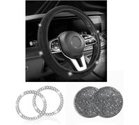 Coprivolante Auto Universale Design Elegante Con Cristalli Brillanti Accessori I