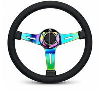 Coprivolante Auto Universale in Silicone Nero Tuning Sterzo 37-39 cm