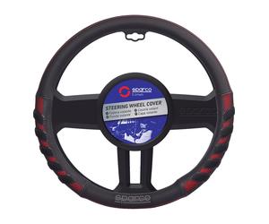COPRIVOLANTE AUTO UNIVERSALE SPARCO ROSSO/NERO ANTI DISSOLVENZA - SPS101