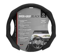 COPRIVOLANTE AUTO UNIVERSALE SPORTIVO IN MICROFIBRA NERO COPRI STERZO VOLANTE