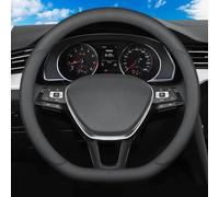 Coprivolante Auto ZXCVDF per VW T-ROC 1 (I) A1 2017-2024, Antiscivolo Pelle Microfibra, 37-38cm/15'' Accessori Auto Interno, Black