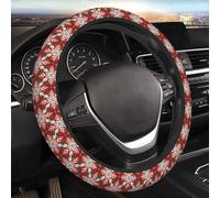Coprivolante Autos Pattern Red Christmas Copristerzo Auto 38cm Universale