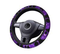 Coprivolante carino con zampe di cane glitterate viola, per donne e ragazze, accessori per auto femminili per SUV da 15 pollici, decorazione universale per camion morbido