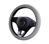 Coprivolante CGEAMDY Universale per Auto, in Finta Pelle e Microfibra, Size 38 cm (Grigio)