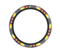 Coprivolante colorato con stampa di funghi sogni, in pelle resistente con rivestimento antiscivolo, per tutte le berline, auto, SUV