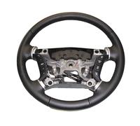 Coprivolante compatibile con Mitsubishi Pajero in pelle nera kit con ago e filo