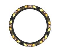 Coprivolante con api che lavorano duramente, coprivolante elastico, diametro 38,1 cm, adatto per SUV e auto
