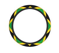 Coprivolante con bandiera della Giamaica, accessorio per interni auto, facile da installare e adatto per la maggior parte dei modelli di auto.