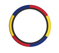 Coprivolante con bandiera della Romania, si adatta a tutti i volanti di dimensioni standard, per la maggior parte dei veicoli