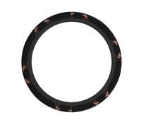 Coprivolante con cervo rosso in piedi stampato, coprivolante universale da 38,1 cm, antiscivolo, assorbe il sudore,