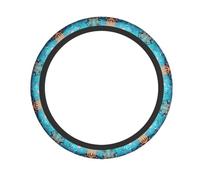 Coprivolante con delfini sottomarini stampato, elastico, diametro 38,1 cm, adatto per SUV e auto