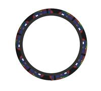 Coprivolante con motivo patriottico stampato, coprivolante universale da 38,1 cm, antiscivolo, assorbe il sudore,