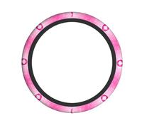 Coprivolante con nastro rosa e coriandoli per la sensibilizzazione sul cancro al seno, per donne e uomini, graziosi accessori per auto, materiale resistente, antiscivolo, universale, adatto alla mag