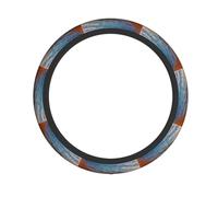 Coprivolante con poesia "Impronte nella sabbia" per donne e uomini, accessori per interni auto resistenti, materiale antiscivolo, misura universale per auto, SUV, camion