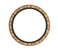 Coprivolante con poesia "Impronte nella sabbia" per donne e uomini, accessori per interni auto resistenti, materiale antiscivolo, misura universale per auto, SUV, camion