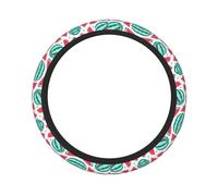 Coprivolante con stampa di anguria, per donne e uomini, antiscivolo, universale, accessorio protettivo per auto, per veicoli, camion, SUV, 38 cm