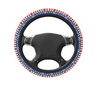 Coprivolante con stampa di bandiere americane, elastico, carino, da 15 pollici, universale, per auto, accessori per donne e uomini, antiscivolo, lavabile, protezione
