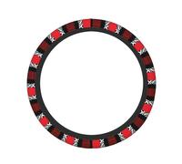 Coprivolante con stampa leopardata rossa e zebrata, protezione elastica per volante, adatta per la maggior parte dei modelli di auto.