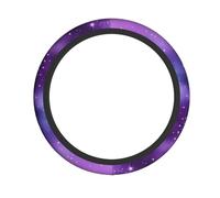 Coprivolante con stampa viola con galassia magica, facile installazione, accessorio per interni auto e camion