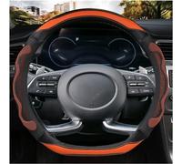 Coprivolante con taglio a D - D traspirante antiscivolo in pelle microfibra con fondo piatto a forma di D 14,5"-15" (arancione)