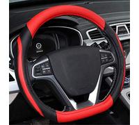 Coprivolante con taglio a D - D traspirante antiscivolo in pelle microfibra con fondo piatto a forma di D 37-38cm (rosso)
