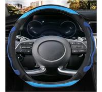 Coprivolante con taglio a D - D traspirante antiscivolo in pelle microfibra con fondo piatto a forma di D 37-38cm (blu)