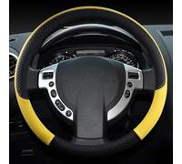 Coprivolante Coprivolante In Pelle Per Nissan, Per Teana, Per Qashqai, Per Juke, Per Primera, Per Versa, Per Almera Volante Protezione Copri (Colore : Giallo)