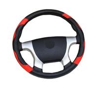 Coprivolante Coprivolante Per Auto Autobus Camion Per 36 38 40 42 45 47 50 CM Diametri Esterni Blu Rosso Involucro Del Volante In Pelle Microfibra Volante Auto Cover(Red 47CM)