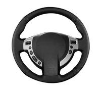 Coprivolante Coprivolante Per Auto Cucito A Mano In Microfibra Nera Per Nissan Per Qashqai J10 Per X-TRAIL Per NV200 2009-2012 Copri Volante(White Thread)