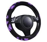 Coprivolante Coprivolante Per Auto Farfalla Viola Universale Adatto Per Camion Suv Berline Auto Per Donne Carine Girly Nero E Viola Volante Dell'auto(A)