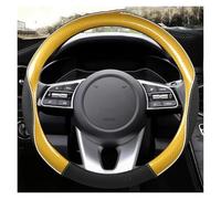 Coprivolante Coprivolante per Auto Fibra Carbonio + Pelle 38cm 15 "per Kia per Seltos per Soul per Rio 3 4 5 K3 K5 KX5 2022(Gold O)