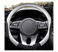 Coprivolante Coprivolante per Auto Fibra Carbonio + Pelle 38cm 15 "per Kia per Seltos per Soul per Rio 3 4 5 K3 K5 KX5 2022(Grey O)