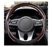 Coprivolante Coprivolante per Auto Fibra Carbonio + Pelle 38cm 15 "per Kia per Seltos per Soul per Rio 3 4 5 K3 K5 KX5 2022(Coffee O)