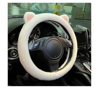 Coprivolante Coprivolante Per Auto In Peluche Con Orecchie Di Gatto Dei Cartoni Animati Coprimanubrio Quadrato Dea 38 Cm Tipo Universale(Cat ears WHITE)