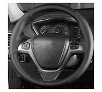 Coprivolante Coprivolante Per Auto Per Ford Per Fiesta Per Ecosport Per B-MAX Per Ka+ Per Tourneo Per Courier Fai Te Cucito A Mano In Pelle Microfibra PU Coprivolante Auto(Light Blue Thread)