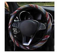 Coprivolante Coprivolante Per Auto Universale Elastico In Lino Accessori Per Auto In Stile Etnico Volante Dell'auto(Orange Letters)