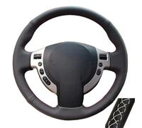 Coprivolante cucito a mano, antiscivolo e traspirante, in fibra ultra fine, rivestito con cuciture, per Qashqai 2007-2013 X-Trail NV200 (filo bianco)