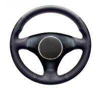 Coprivolante cucito a mano, antiscivolo e traspirante, in fibra ultra fine, rivestito con cuciture, per Audi A3 a 3 razze 2000-2003 Audi TT 1999-2005 (filettatura bianca)
