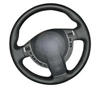 Coprivolante cucito a mano per Nissan Qashqai X-Trail per Nissan Nv200 Rogue fai da te in microfibra e pelle, accessori interni antiscivolo per donne e uomini (nero)