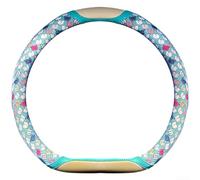 Coprivolante da 38 cm, in lino traspirante, con design a elefante, anello interno in gomma antiscivolo, adatto per il montaggio nella maggior parte dei veicoli (F)