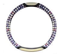 Coprivolante da 38 cm, in lino traspirante, con design a elefante, anello interno in gomma antiscivolo, adatto per il montaggio nella maggior parte dei veicoli (B)