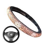 Coprivolante - Design fresco da cowboy, manico in pelle traspirante, accessorio interno resistente all'usura | Comodo coprivolante per auto camion SUV berlina furgone fuoristrada viaggi estivi