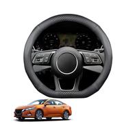 Coprivolante di Volante Auto in Fibra di Carbonio D-Forma per Sentra/Bluebird/Sylphy B18 N16 2020-2023 Antiscivolo Traspirante Accessori Nero Opaco,Matte+Leather