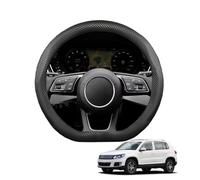 Coprivolante di Volante Auto in Fibra di Carbonio D-Forma per Tiguan 5N MK1 2007-2016 Antiscivolo Traspirante Accessori Nero Opaco,Matte