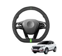 Coprivolante di Volante Auto in Pelle Scamosciata D-Forma per Glory 500 2021+ Antiscivolo Traspirante Accessori Nero,F-Green