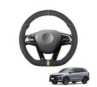 Coprivolante di Volante Auto in Pelle Scamosciata D-Forma per Glory 580 2022+ Antiscivolo Traspirante Accessori Nero,F-Green