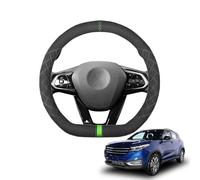 Coprivolante di Volante Auto in Pelle Scamosciata D-Forma per Glory E3 2019+ Antiscivolo Traspirante Accessori Nero,F-Green