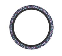 Coprivolante elasticizzato in tessuto stampato, motivo sirena, stella marina, tartaruga, coprivolante, copertura protettiva per la maggior parte delle auto