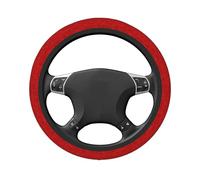 Coprivolante elasticizzato per auto rossa con texture in feltro, universale, 38 cm, antiscivolo, traspirante, per SUV e camion