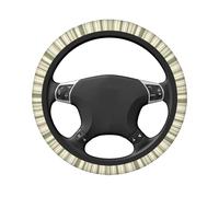 Coprivolante elasticizzato universale per auto, a strisce sottili, verde salvia, crema, 38 cm, antiscivolo, traspirante, per SUV e camion